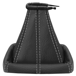 Schaltsack Schaltmanschette für Ford Mondeo Mk3 aus 100% Echtleder in schwarz Naht weiß