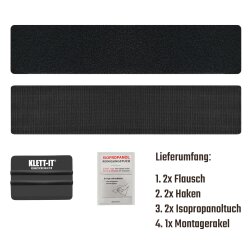 2x Kennzeichenhalter Auto rahmenlos Original Klett-IT® Kennzeichenhalterung unsichtbar KFZ Kennzeichen Klett Halter Nummernschild Halterung Nummernschildhalter Kennzeichenverstärker Kennzeichenträger
