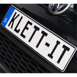 2 Kennzeichenhalter Auto rahmenlos Original Klett-IT®...