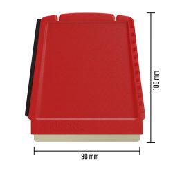 1x Eiskratzer Rot MURSKA Trapez 4 in 1 90mm Messingklinge Original aus Finnland
