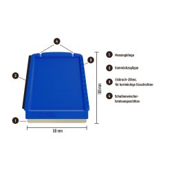 1x Eiskratzer Blau MURSKA Trapez 4 in 1 90mm Messingklinge Original aus Finnland - EAN-Sticker