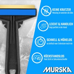 2x Eiskratzer Schwarz-Blau MURSKA Original aus Finnland