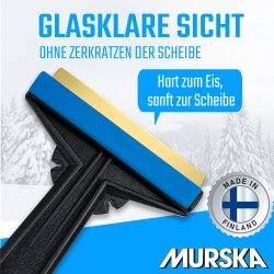 2x Eiskratzer Schwarz-Blau MURSKA Original aus Finnland