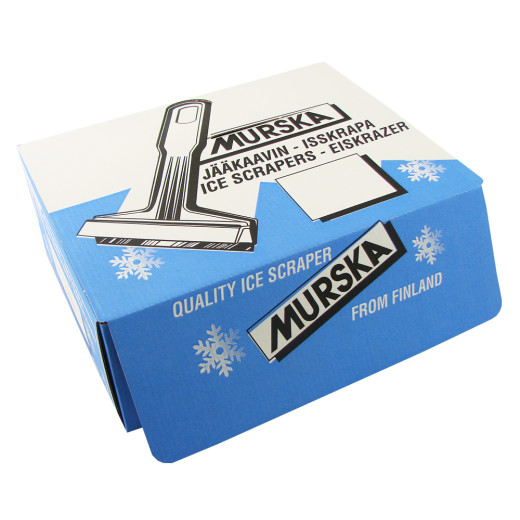 2x Eiskratzer Schwarz-Blau Murska® mit 90mm Messingschaber 370mm lang Original aus Finnland