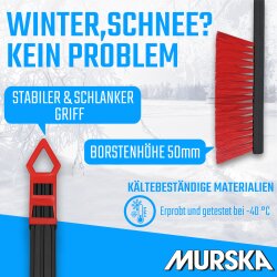 1x Schneebürste Schneebesen Schwarz-Rot Murska® Schneefeger 395mm lang Original aus Finnland