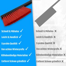1x Schneebürste Schneebesen Schwarz-Rot Murska® Schneefeger 395mm lang Original aus Finnland