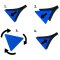 2 x Kombi Eiskratzer Schwarz-Blau MURSKA® Eisschaber 460mm wechselbare Dreieck-Klinge Acryl mit Schneebesen Original aus Finnland