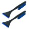 2x Kombi Eiskratzer Schwarz-Blau MURSKA® Eisschaber 460mm wechselbare Dreieck-Klinge Acryl mit Schneebesen Original aus Finnland
