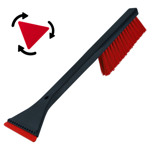 1 x Kombi Eiskratzer Schwarz-Rot MURSKA® Eisschaber 365mm Dreieck-Klinge Acryl wechselbar mit Schneebesen Original aus Finnland