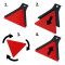 2 x Kombi Eiskratzer Schwarz-Rot MURSKA® Eisschaber 365mm Dreieck-Klinge Acryl wechselbar mit Schneebesen Original aus Finnland