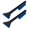2 x Kombi - Eiskratzer Schwarz-Blau MURSKA® Eisschaber 365mm wechselbare Dreieck-Klinge Acryl mit Schneebesen Original aus Finnland