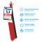 1x Set Eiskratzer + Schneebesen Schwarz-Rot MURSKA® 90mm Messingklinge Original aus Finnland
