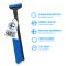 1x Kombi Eiskratzer Schwarz-Blau Murska® mit 90mm Messingschaber und Schneebesen 420mm lang Original aus Finnland