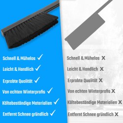 1x Schneebürste Schneebesen Schwarz-Grau Murska® Schneefeger 395mm lang Original aus Finnland