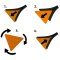 2x Kombi Eiskratzer Schwarz-Orange MURSKA® Eisschaber 460mm wechselbare Dreieck-Klinge Acryl mit Schneebesen Original aus Finnland