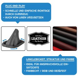 Schaltsack Schaltmanschette Leder für BMW 3er e30 e36 5er e34 Schwarz
