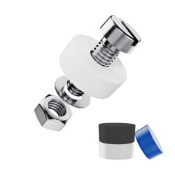 Kennzeichen Schrauben Motorrad M5 x 20mm mit Abdeckkappen...