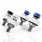 Kennzeichen Schrauben Motorrad M5 x 20mm mit Abdeckkappen 4er Set mit Kappen - Nummernschild Schrauben DIN 84