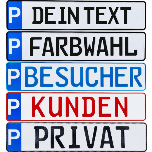Privatparkplatz,Parkplatzschilder,52 x11cm Alu-Kennzeichen-Wunschtext,Parken 