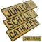 1x Kennzeichen Junior Bobby Car Kettcar Wunschtext FUN Kennzeichen viele Farben Funschild Gold retroreflektierend