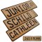 1x Kennzeichen Junior Bobby Car Kettcar Wunschtext FUN Kennzeichen Funschild Gold retroreflektierend