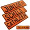 1x Kennzeichen Junior Bobby Car Kettcar Wunschtext FUN Kennzeichen Funschild Orange retroreflektierend
