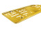 2 Kennzeichenhalter Edelstahl poliert  in gold 520 x 110mm
