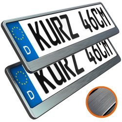 2x Kennzeichenhalter Auto Chrom Kennzeichenhalterung KFZ...