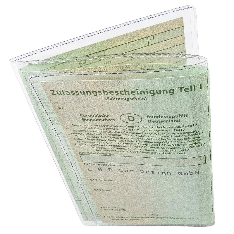 3 Stk Karten-/ Schutzhülle KFZ Zulassung stabiler Kunststoff transparent 