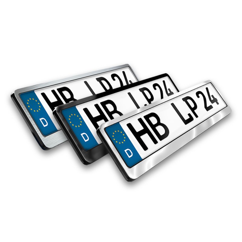 L&P Premium Kennzeichenhalter Auto Nummernschildhalter Edelstahl INOX V2A  Kennzeichenverstärker Kennzeichenhalterung Nummernschildhalterung  Verstärker Kennzeichen Nummernschild (Edelstahl poliert) : : Auto  & Motorrad