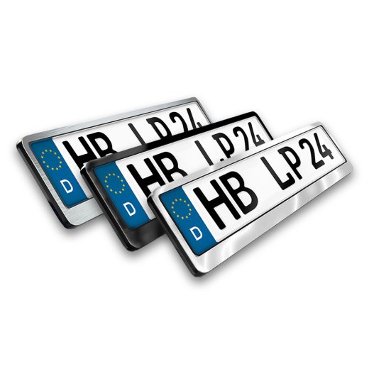 1 Stück Kennzeichenhalter Auto Edelstahl poliert V2A Kennzeichenhalterung KFZ EU Kennzeichen 520 x 110 Halter Nummernschild Halterung PKW Nummernschildhalter Nummernschildhalterung Kennzeichenverstärker