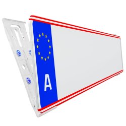Kennzeichenhalter Österreich rahmenlos transparent ultra flach unsichtbar für Kennzeichentafeln AT