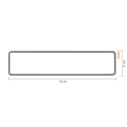 Kennzeichenhalter Zusatzrahmen für L&P A0147 / L&P A0149 Farbrahmen Grau
