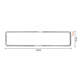 Kennzeichenhalter Zusatzrahmen für L&P A0147 / L&P A0149 Farbrahmen Chrom