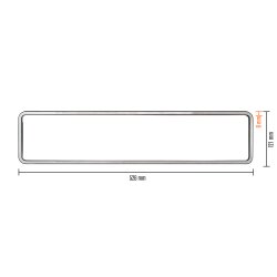 Kennzeichenhalter Zusatzrahmen für L&P A0147 / L&P A0149 Farbrahmen Chrom gebürstet