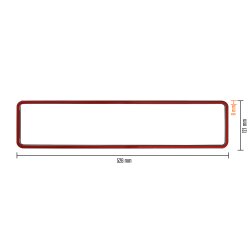 Kennzeichenhalter Zusatzrahmen für L&P A0147 / L&P A0149 Farbrahmen Rot