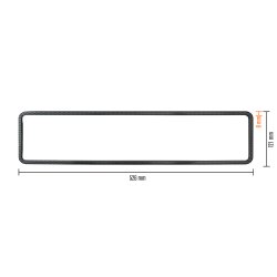 Kennzeichenhalter Zusatzrahmen für L&P A0147 / L&P A0149 Farbrahmen Carbon-Optik