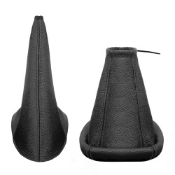 Schaltsack und Handbremsmanschette passend für Opel Corsa C 100% Echtleder schwarz