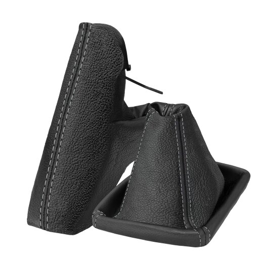 Schaltsack und Handbremsmanschette OPEL VECTRA B 100% ECHT LEDER schwarz perforier