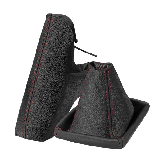 Schaltsack und Handbremsmanschette OPEL VECTRA B 100% ECHT LEDER schwarz perforier