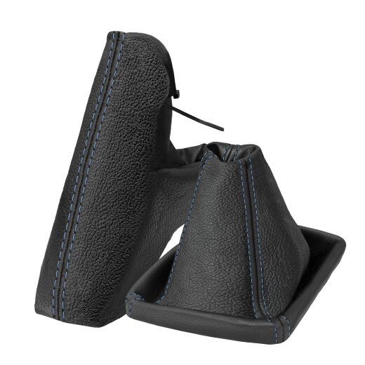 Schaltsack und Handbremsmanschette OPEL VECTRA B 100% ECHT LEDER schwarz perforier