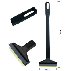 1x Set Eiskratzer + Schneebesen Schwarz-Grau MURSKA® 90mm Messingklinge Original aus Finnland