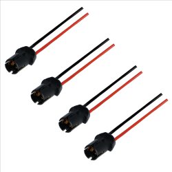 4x T10 W5W Fassung Stecker Lampenfassung Standlicht Parklicht Glas Sockel Glassockel Stecksockel W3W WY5W W2,1x9,5d