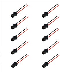 10x T10 W5W Fassung Stecker Lampenfassung Standlicht Parklicht Glas Sockel Glassockel Stecksockel W3W WY5W W2,1x9,5d