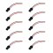 10x T10 W5W Fassung Stecker Lampenfassung Standlicht Parklicht Glas Sockel Glassockel Stecksockel W3W WY5W W2,1x9,5d