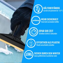 1 Stück Eiskratzer 165 mm Messingklinge Schwarz (Limited Edition) Murska Eisschaber Scheibenreiniger