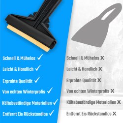 1 Stück Eiskratzer 165 mm Messingklinge Schwarz (Limited Edition) Murska Eisschaber Scheibenreiniger