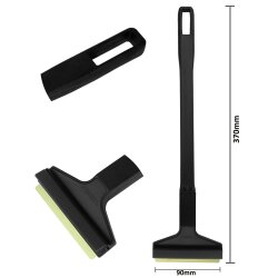 1x Set Eiskratzer + Schneebesen Schwarz MURSKA® 90mm Messingklinge Original aus Finnland