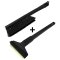 1x Set Eiskratzer + Schneebesen Schwarz-Rot *MURSKA®* 90mm Messingklinge Original aus Finnland