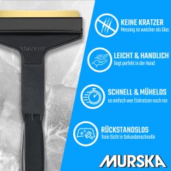 Auto Eiskratzer Schwarz MURSKA Eisschaber Messingschaber...